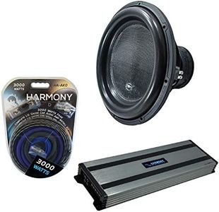 Harmony Audio HA-ML181 Monolith 18" Competition Sub 3500W Subwoofer Bundle with HA-A1500.1 Amplifier & Amp Kit