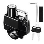 STHIRAยฎ Helmet Lock for Bike Handle Bar Aluminum Alloy Bike Helmet Locker with 2 Keys Easy Install Helmet Locker for Two Wheeler Rustproof Anti-Theft Safety Lock for Bikes, E-Bikes, and Scooters