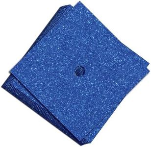 Glitter Heavyweight Premium Construction Paper for Grad Caps, 5 Sheets, DIY Grad Cap Decorations (Blue)