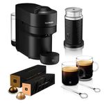 Nespresso Vertuo Pop Barista Coffee Machine Bundle by De'Longhi, Compact Footprint, Starter Kit Includes Coffee Capsules, Mugs, Milk Frother And Spoons, ENV90.B+Caps