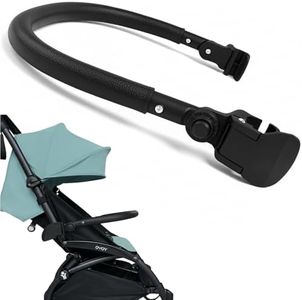 Lusinus Baby Stroller Bumper Bar – Compatible with YOYO – Foldable Without Removing – PU Leather Handle, Armrest & Crossbar