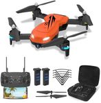 FERIETELF T26 Drone for Adults with 1080P HD Camera, FPV Drone Live Video, RC Drone with 24mins Flight/Altitude Hold/Headless Mode/Gravity Sensor for Kids Beginners (Orange)