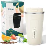 KETIEE Travel Coffee Mug Spill Proof 17oz, Insulated Coffee Mug to Go, Coffee Tumbler, Reusable Coffee Cups with Seal Lid, Vacuum Stainless Steel Coffee Travel Mugs for Hot/Ice Coffee Tea