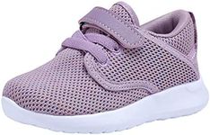 COODO Toddler Kid's Sneakers Boys Girls Cute Casual Running Shoes, Lilac, 10 Toddler