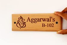 T one personalized wooden name plate for Home/flat/villa/bungalow/office | Name plate for home entrance(Style-2)