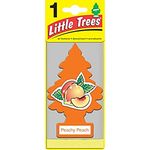 LITTLE TREES Car Air Freshener | Hanging Tree Provides Long Lasting Scent For Car | Home & Office | Peachy Peach Air Freshner - Pack Of 3, Bar