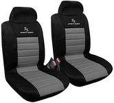 WOLTU Car Van Seat Covers Front Pair black Universal for Cars Vans Car Seat Protector