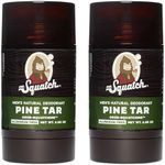 Dr. Squatch Natural Deodorant for Men 2 Pack Pine Tar – Odor-Squatching Men's Deodorant Aluminum Free (2.65 oz, 2 Pack)