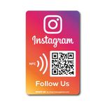 Stickers to Earn Followers on Instagram - 1 QR & NFC Sticker - Follow Us Sticker on Instagram - iPhone & Android - Sticker to Win Likes and Followers - Set up at Home | MESSAGENES