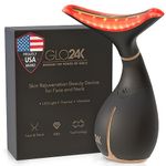 GLO24K Skin Rejuvenation Beauty Device for Face and Neck. Based on Triple Action LED, Thermal, and Vibration Technologies. Lifts and Tightens Sagging Skin for a Radiant Appearance.