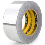 LLPT Aluminum Foil Tape 2 Inches x 108 Feet 5.9 Mil Extra Thick Strong Adhesive HVAC Sealing Hot Cold Air Duct Tape for Pipe Metal Repair