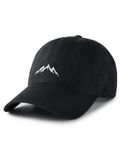 FURTALK Mountain Dad Hat Unstructured Soft Vintage Washed Cotton Outdoor Baseball Cap Black