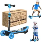 isinwheel Mini Pro Electric Scooter for Kids Ages 3-12, 2-Speed, 3-Wheel Electric Scooter, Gift for Boys/Girls, Electric Kick Scooter with Long Battery Life, Flashing LED Wheels, 3 Adjustable Height