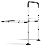 LandTale Bed Assist Rails Adjustable, Safety Bed Handle with Leg, Fall Prevention Hand Guard Grab Bar Bed Cane, Bed Rails for Elderly, Adults, Senior, Handicap, Disabled, Fit King, Queen, Full, Twin