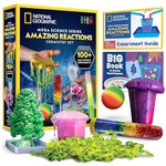 NATIONAL GEOGRAPHIC Amazing Chemistry Set - Mega Chemistry Kit with Over 15 Science Experiments, Make Glowing Worms, a Crystal Tree, Fizzy Solutions, and More, Great STEM Gift for Girls and Boys