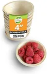 Raj Disposable Palm Leaf Bowl for Bunnies (25 Count, 4" Bowls) Compostable Bowls Like Bamboo Bowl Disposable Bunny Chew Toys | All-Natural Safe & Chewable Treat Dish for Rabbits & Bunnies