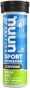 Nuun Sport + Caffeine: Electrolyte Tablets, Fresh Lime, 1 Tube (10 servings)