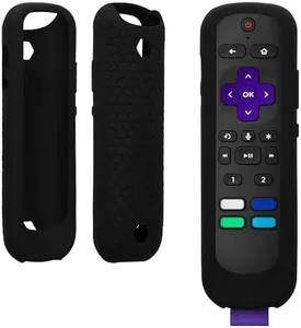 kwmobile Case Compatible with Roku Ultra 2020/2019 / 2018 Case - Soft Silicone Cover for Remote Control - Black