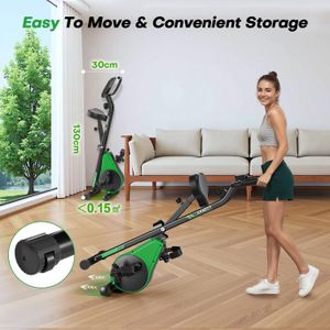 Folding Exercise Bike – 16-Level Adjustable Resistance