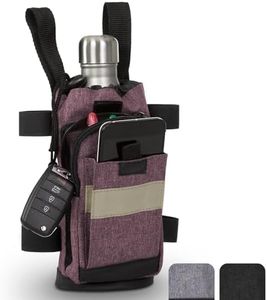 Vive Crutch Accessories Bag - Pouch for Crutches - Accessory Storage Carry Kit for Women, Men, Adults, Kids - Cup and Bottle Pocket Holder with Ergonomic Design (Purple)