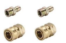 STARQ Quick Connect Adapter Fittings for Pressure Washer Hose Pipe M22 x 15 (Set of 2 Male and 2 Female)