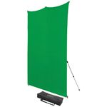 Westcott 8'x8' Chroma-Key Green Screen X-Drop Pro Wrinkle-Resistant Backdrop Kit - for Headshots, Video Interviews, and Photo Booths
