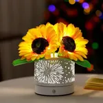 hibeauti Artificial Sunflower LED Lamp for Womens Gifts, for Womens Mom Wife Friends Her Christmas Birthday Gifts, Perfect Ideal for Bedroom Home Decor Ambiance Gifts (Sunflower Hollow)