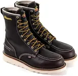 Thorogood 1957 Series 8” Waterproof Work Boots for Men - Full-Grain Leather with Moc Toe, Comfort Insole, and Slip-Resistant Wedge Outsole; EH Resistant, Briar Pitstop - 10.5 D US