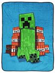 Jay Franco Minecraft Creeper TNT 130 x 150cm Fluffy Throw Blanket