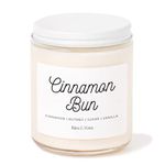 Kim and Pom Cinnamon Bun Candle, Made in Canada, Fall Candles, Soy Wax Candle