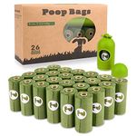 Yingdelai Dog Poo Bags - Extra Thick Biodegradable Poo Bags with 1 Dispenser 26 Rolls 390 Bags, Eco-friendly Lead Proof Poop Bags for Dogs - Scented