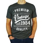 My Generation T-Shirts Vintage Year - Aged to Perfection - 70th Birthday Gift | Present Mens T-Shirt Charcoal Grey XL