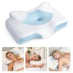 Osteo Cervical Pillow for Neck Pain Relief, Hollow Design Odorless Memory Foam Pillows with Cooling Case, Adjustable Orthopedic Bed Pillow for Sleeping, Contour Support for Side Back Stomach Sleepers