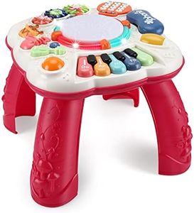 BACCOW Baby Toys 6 to 12-18 Months, Musical Activity Table for 1 Year Old Boys Girls Gifts, Toddler Infant Toys, Length 12.99 Inches Width 12.99 Inches Height 12.6 Inches (33cm W x 33cm L x 32 cm H)