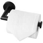 HITSLAM Black Toilet Paper Holder Wall Mount SUS 304 Stainless Steel Matte Black Toilet Roll Holder Waterproof Rotateproof Toilet Tissue Holder for Bathroom