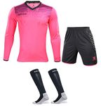 KELME Soccer Goalkeeper Jersey Uniform Kit - Mens Padded Football Goalie Shirt, Shorts and Socks - Kids and Adult Sizes