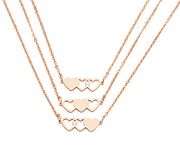 JINGMARUO 3 Sisters Bracelets Best Friends Necklace for 3 Set of 3 Heart Bracelets 3 BFF 3 Bestie Long Distance Friendship Gift, Metal, n