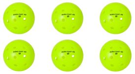 Pickle-Ball, Inc. Dura Fast 40 Outdoor Pickleball. 6-Pack, Neon Green