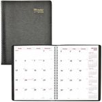 Brownline® 2025 Essential Monthly Planner, 14 Months, December 2024 to January 2026, Twin-Wire Binding, 11" x 8.5", Black (CB1262.BLK-25)