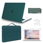 iCasso for MacBook Air 15 inch Case 2023 Release Model A2941 M2 Chip, Hard Shell Case & Carrying Laptop Sleeve Bag & Screen Protector & Keyboard Cover for Mac Air 15.3'', Dark Cyan
