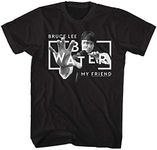 Bruce Lee Chinese Martial Arts Icon Be Water My Friend Adult T-Shirt Tee Black