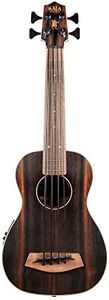 Kala UBASS EBY FS Acoustic Electric Bass Striped Ebony Fretted w Bag