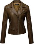 Tanming Women's Faux Leather Moto B