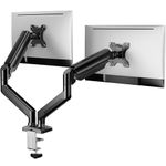 ErGear Dual Monitor Arm Desk Mount for 17 to 32 Inch Screens, Dual Monitor Stand for Curved Flat Screens, Double Monitor Arm Support VESA 75/100 mm