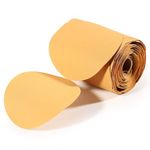 SPEEDWOX 100 Pcs 120 Grit Sandpaper Roll 6 inch Round Sanding Discs Adhesive Back PSA Sticky Back No Hole Stick and Sand Sandpaper for Wood, Auto Body Repair, Marine, Paint, Metal and Plastics