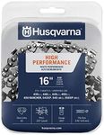 Husqvarna 531300437 H-30 Chainsaw Chain 16" .050 Gauge .325 Pitch Kickback Low-Vibration, 16 inches, Orange/Gray