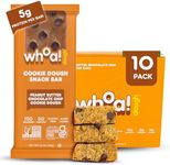 Whoa Dough Edible Cookie Dough Bars- Certified Non-GMO, Kosher and Gluten Free Bars - Healthy Snack Foods - Plant Based Snacks - Peanut Butter Chocolate Chip Cookie Dough - 10 Pack