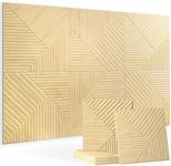 MAGICUBETIC Acoustic Panels Wall Art 6 Pack - Sound Absorbing Panels for Wall, High Density Polyester Fiber Soundproof Panels with Wood Grain Design, Tool-Free Installation for Home Theater & Office