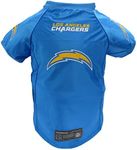 Littlearth NFL Los Angeles Chargers Premium Pet Jersey, X-Small, Team Color, (320135-CHRG-XS-1)