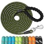 X XBEN Training Leads for Dogs, 3M 5M 10M 15M 20M 25M 30M Strong Rope Long line Dog Lead Leash with Soft Padded Handle and Heavy Duty Hook, Reflective Recall Training Leads for Large Medium Small Dog